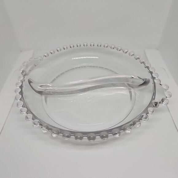 Imperial Glass Candlewick‎ pattern divided relish/candy dish with handles - Picture 2 of 4